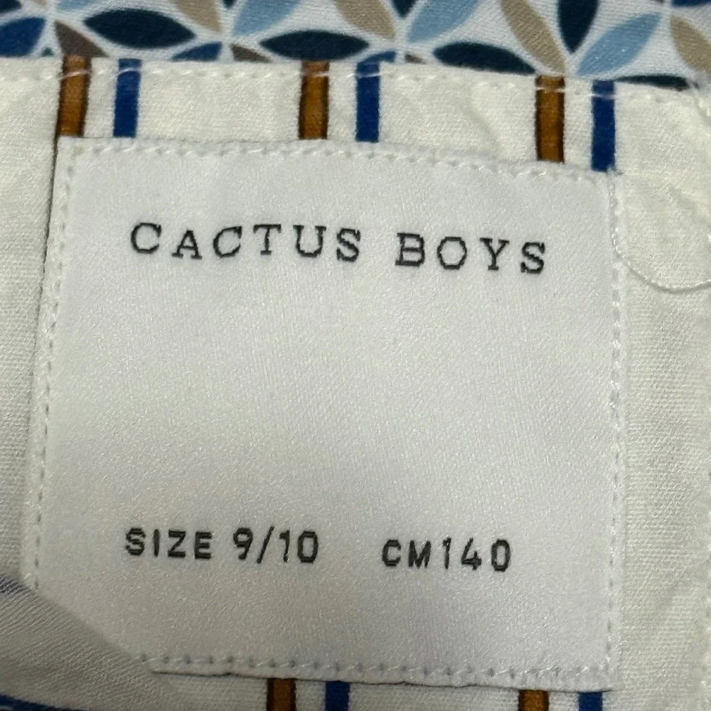 Cactus Boys‎ Striped Shirt Short Sleeve Button Up Casual Top Size 9/10